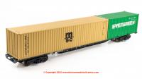 38-628B Bachmann BR FFA Inner Flat BR Blue (TOPS) with 20ft & 40ft ISO Containers